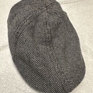 L/XL - Herringbone 6 Panel Flat Cap